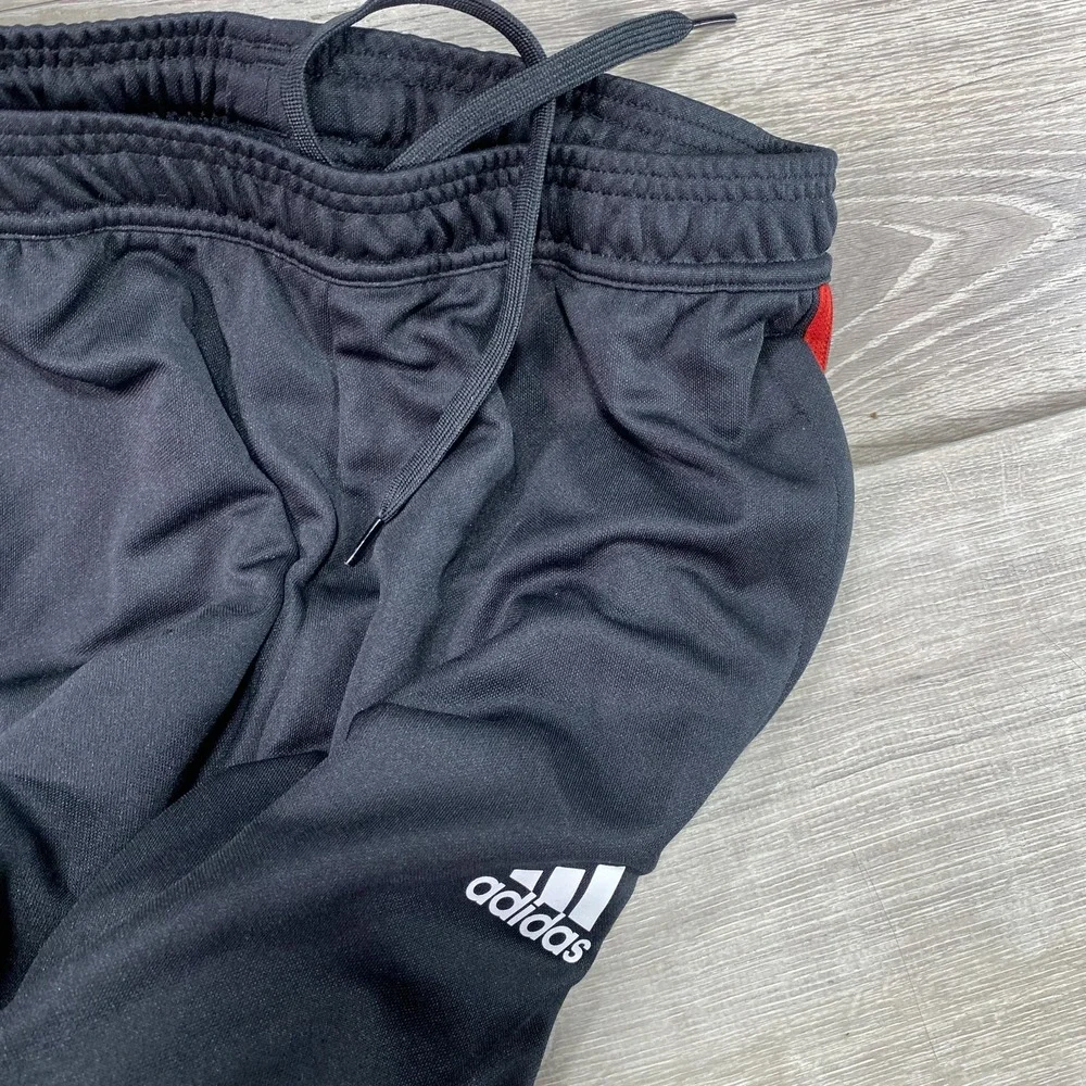 Adidas Track‎ Pants Mens Large Black AEROREADY Zip Ankle Striped Soccer Athletic